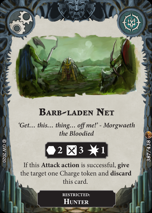 Barb-laden net card image - hover