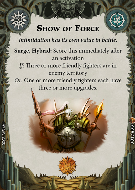 Show of force card image - hover
