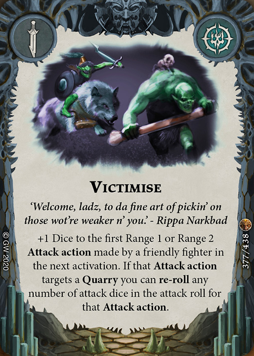 Victimise card image - hover