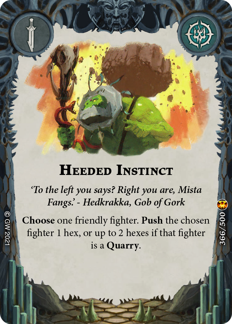 Heeded instinct card image - hover