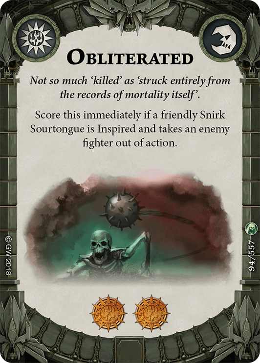 Obliterated card image - hover